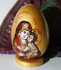 Icoana pictata pe ou Maica Domnului, Unicat