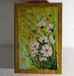 Casetă suvenir, pictată manual cu Mărărițe, 20 x 13 x 7 cm