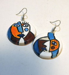  Cercei handmade „Inspirație Picasso” 