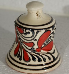 Clopoțel roșu din ceramică Transilvania