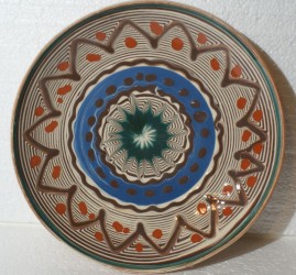 Farfurie din ceramica Romania Horezu 23 cm