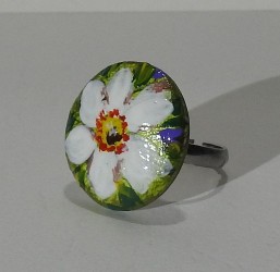 Inel pictat manual, narcisă UNICAT