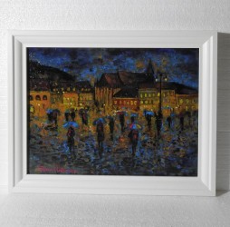 Brasov, seara pe ploaie