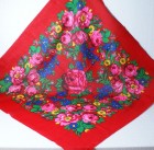 Batic rosu taranesc cu flori Romania