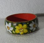 Brățara pictata manual - narcise