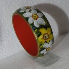 Brățara pictata manual - narcise