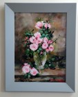Buchet de trandafiri roz – tablou original