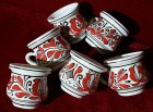 Cana traditionala ceramica Transilvania, 150 ml (rosu)