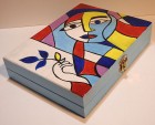 Casetă decorativă handmade „Inspirație Picasso”