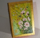 Casetă suvenir, pictată manual cu Mărărițe, 20 x 13 x 7 cm