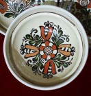 Castron ceramica traditional, model floral, 16 cm