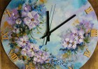 Ceas de perete pictat Flori de Primavara