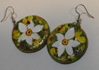 Cercei handmade „Narcise de primăvară” – pictați manual