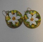 Cercei handmade „Narcise de primăvară” – pictați manual