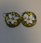 Cercei handmade „Narcise de primăvară” – pictați manual