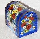 Cufaras din lemn pictat manual cu flori de camp (II)