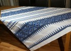 Față de masă imprimată motiv tradițional 160x160 cm albastru
