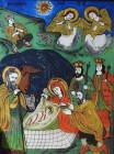 Icoana mare Nasterea Domnului, Craciunul, pe sticla (II)