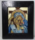 Icoană Maica Domnului și  Iisus pe cruce