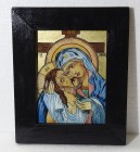 Icoană Maica Domnului și  Iisus pe cruce