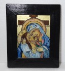 Icoană Maica Domnului și  Iisus pe cruce