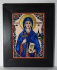 Icoană pe sticlă Sfânta Cuvioasă Parascheva (30x40 cm) – Pictată manual