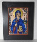 Icoană pe sticlă Sfânta Cuvioasă Parascheva (30x40 cm) – Pictată manual