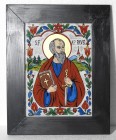 Icoană Sfântul Apostol Pavel pictată pe sticlă – 31 × 40 cm