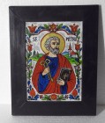 Icoană Sfântul Apostol Petru pictată pe sticlă – 31 × 40 cm