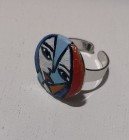 Inel handmade reglabil „Portret feminin”