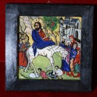 Intrarea Domnului in Ierusalim - Floriile, icoana sticla, 20x20 cm