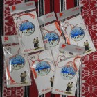 Martisor banut pictat, imagini din lumea satului, iarna