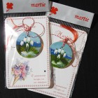 Martisor banut pictat manual, ghiocei