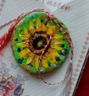 Marțișor banuț ceramic Floarea soarelui