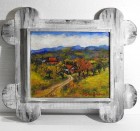 Peisaj rural din Magura, pictura pe panza