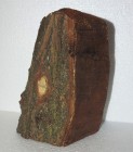 Prima zăpadă – pictură pe butuc de salcie, obiect de artă unicat