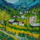 Sat de munte romanesc, pictura autentica
