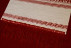 Servet traditional Transilvania, 40x37 cm (alb,rosu)