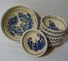 Set castroane ceramica traditionale 1+6, Transilvania (albastru)