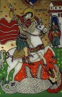 Sfantul Gheorghe - icoană pe sticlă